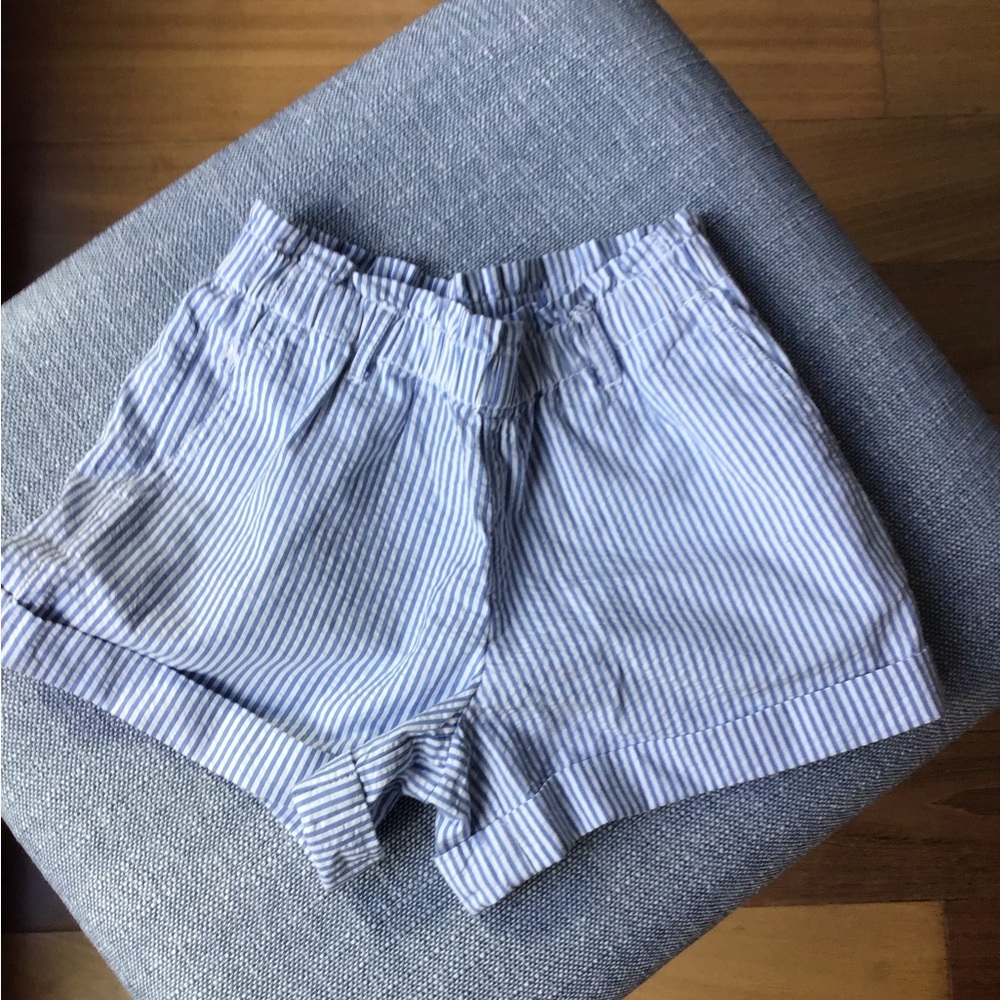 Ralph Lauren Seersucker Striped Cotton Shorts PullOn Elastic Waist - Picture 3 of 9